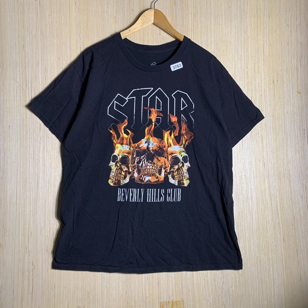 Star Beverly Hills Club Shirt Adult Extra Large Black Short Sleeve Men's Graphic